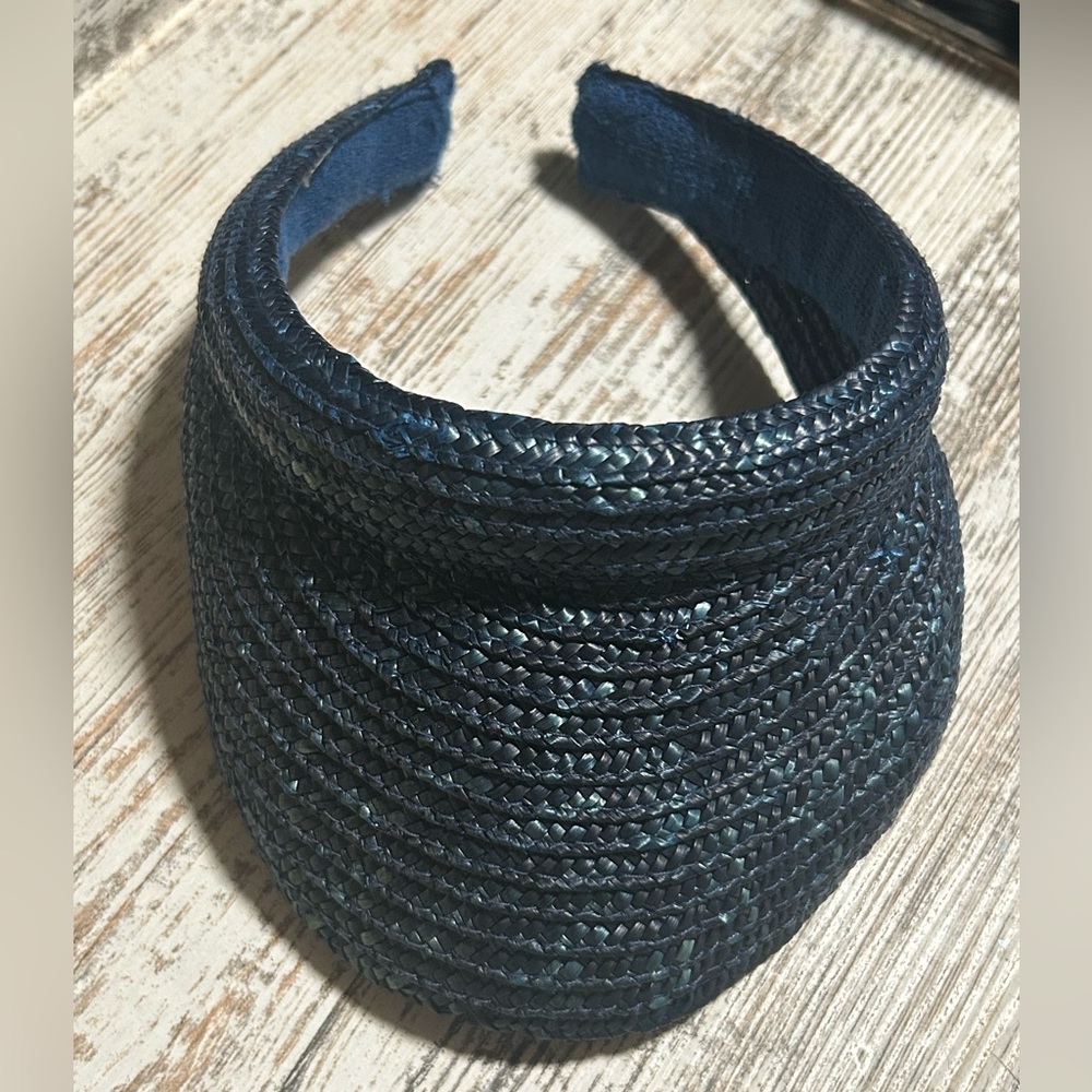 Woven Visor Headband - Navy Blue